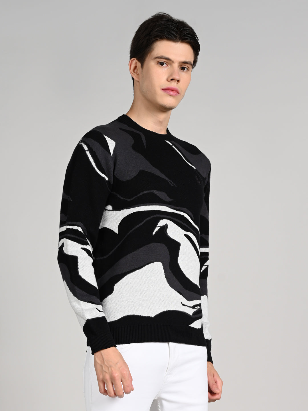 Killer Men Round Neck Balck Sweaters