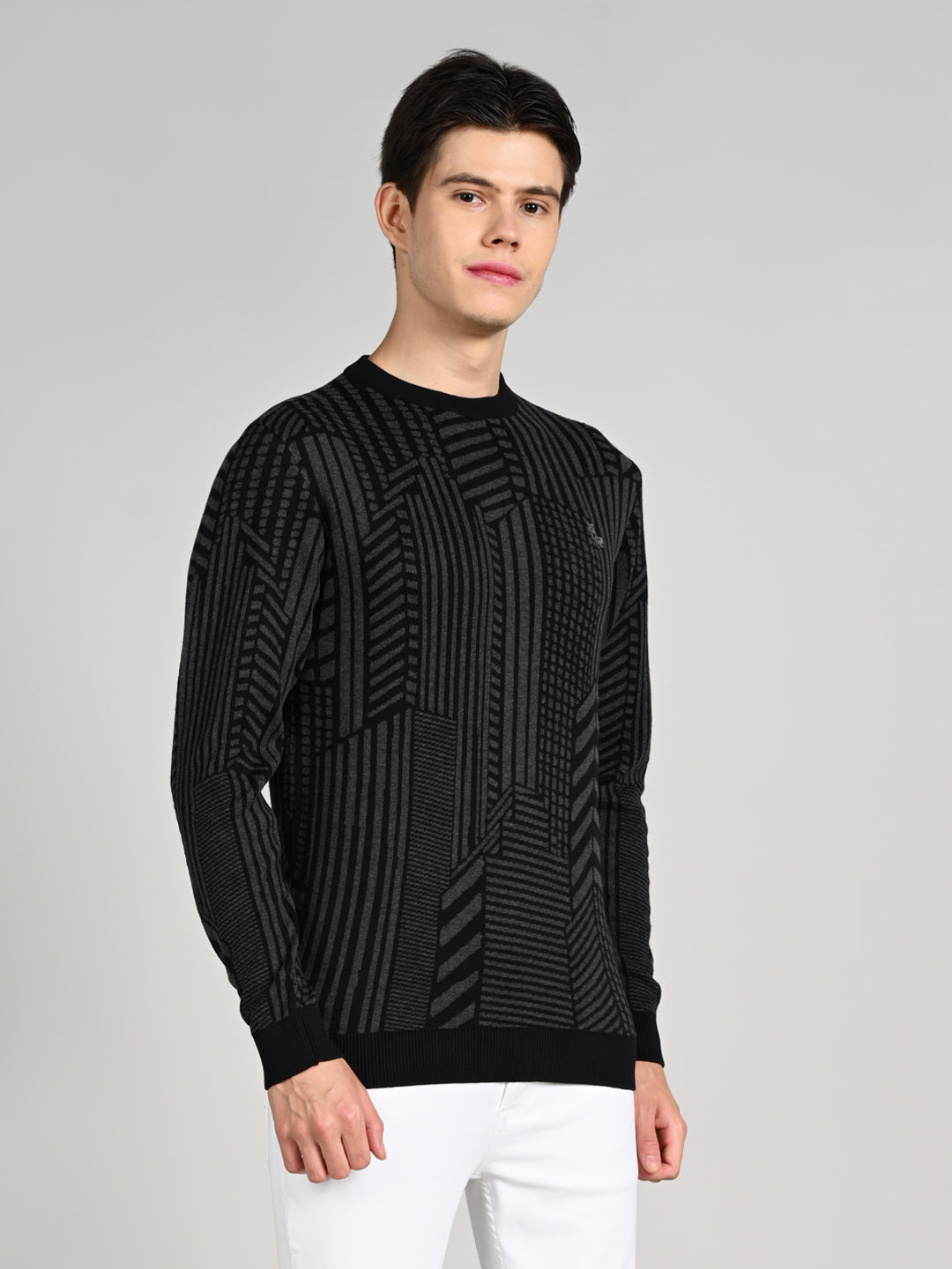 Killer Men Round Neck Balck Sweaters