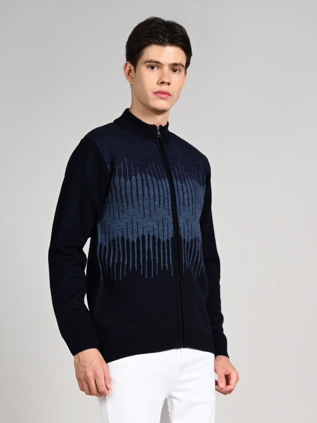 Killer Men Round Neck Navy Sweaters