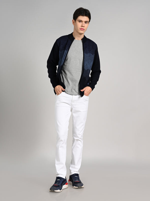 Killer Men Round Neck Navy Sweaters