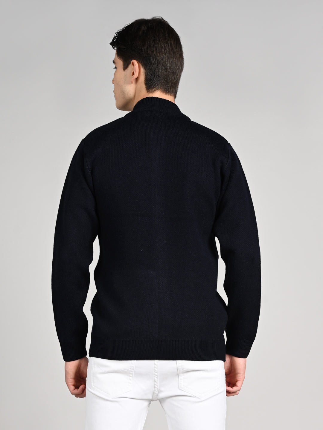 Killer Men Round Neck Navy Sweaters