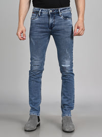 Killer Men Light Blue Solid Slim Fit Jeans