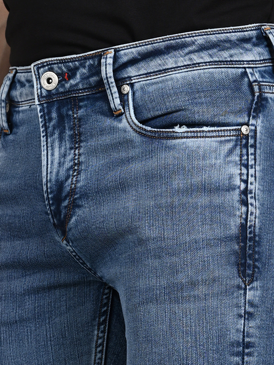 Killer Men Light Blue Solid Slim Fit Jeans