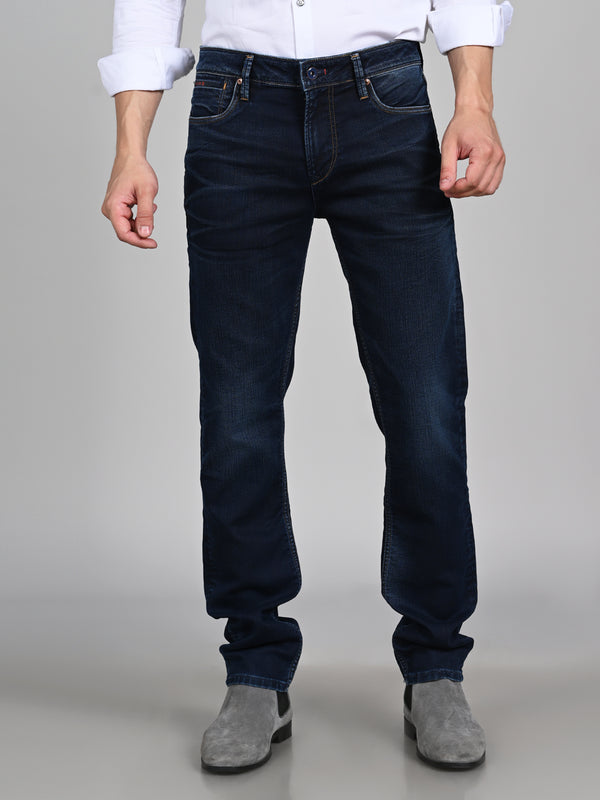 Killer Men Dark Blue Solid Slim Fit Jeans