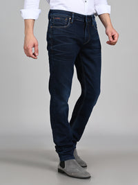 Killer Men Dark Blue Solid Slim Fit Jeans
