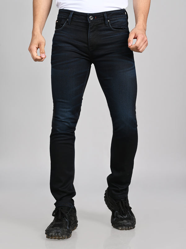 Killer Men Dark Blue Solid Slim Fit Jeans