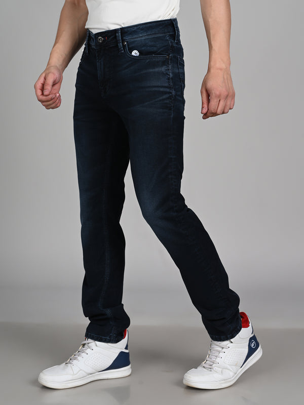 Killer Men Dark Blue Solid Slim Fit Jeans
