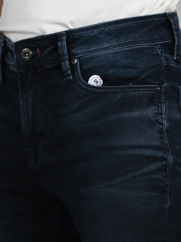 Killer Men Dark Blue Solid Slim Fit Jeans