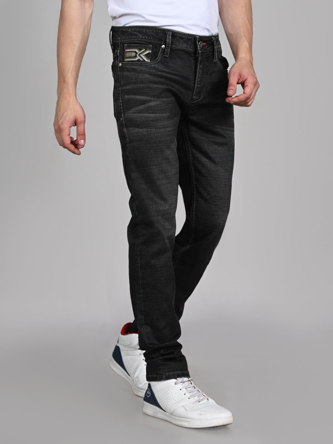 Killer Men Dark Grey Solid Slim Fit Jeans