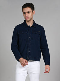 Killer Men Navy Blue Solid Loose Fit Shirts