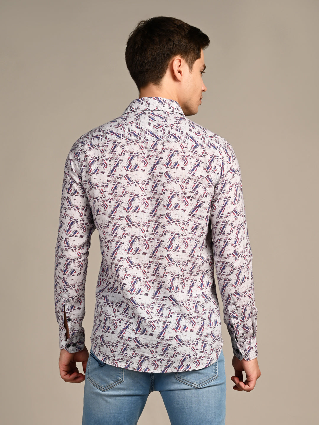 Killer Men Maroon Printed Straight Fit Shirts