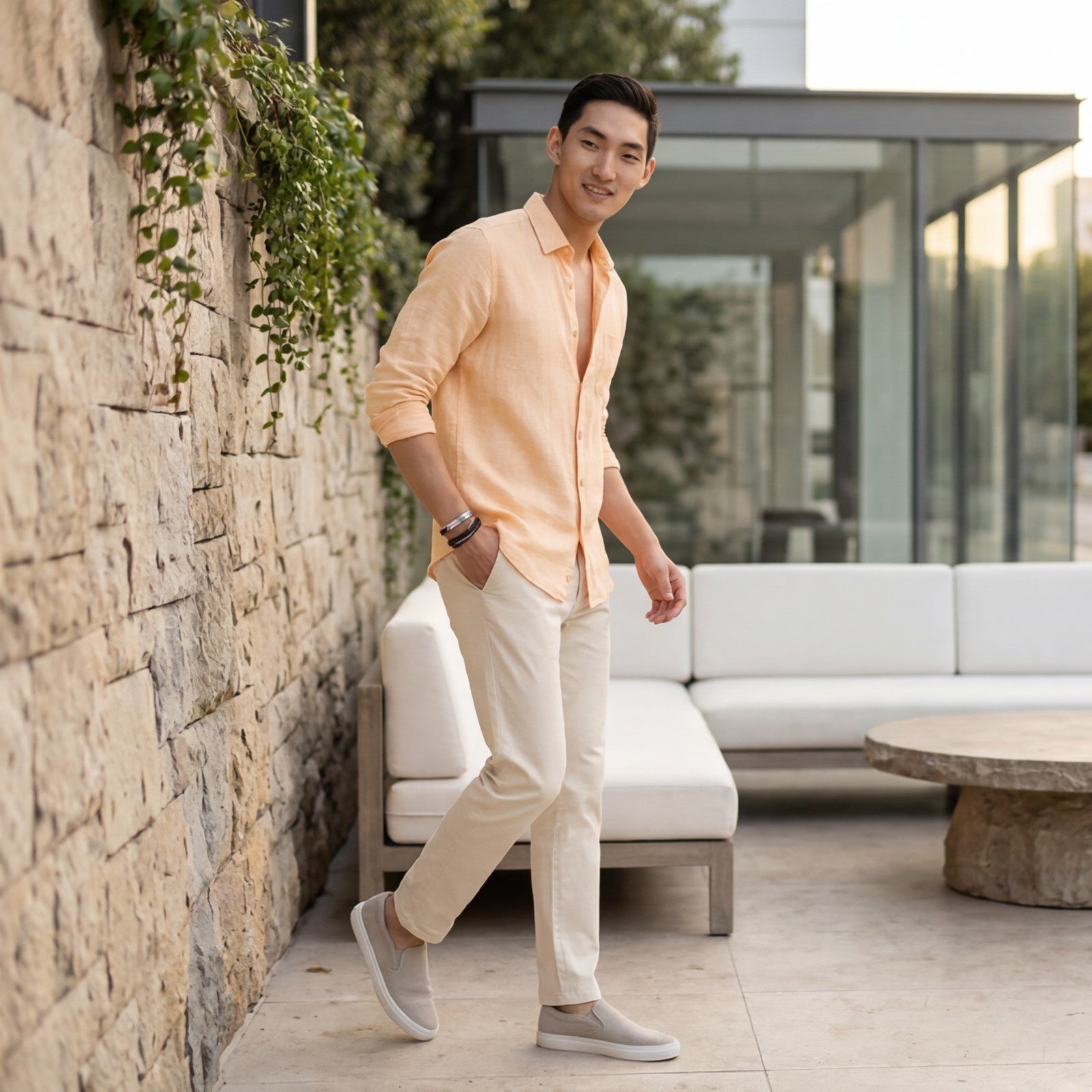 Men's Orange Solid Slim Fit Shirts Killer Jeans Men's Orange Solid Slim Fit Shirts Killer Jeans