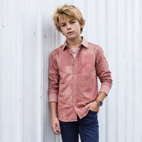 Kid's Peach Regular Fit Shirts