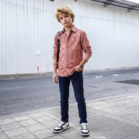 Kid's Peach Regular Fit Shirts