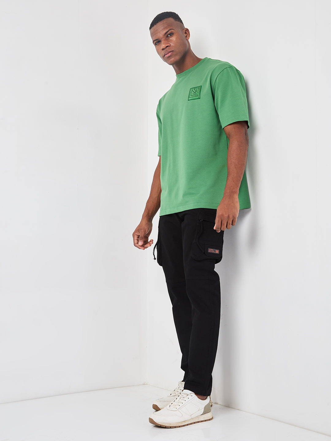 Killer Men Black Solid Cargo