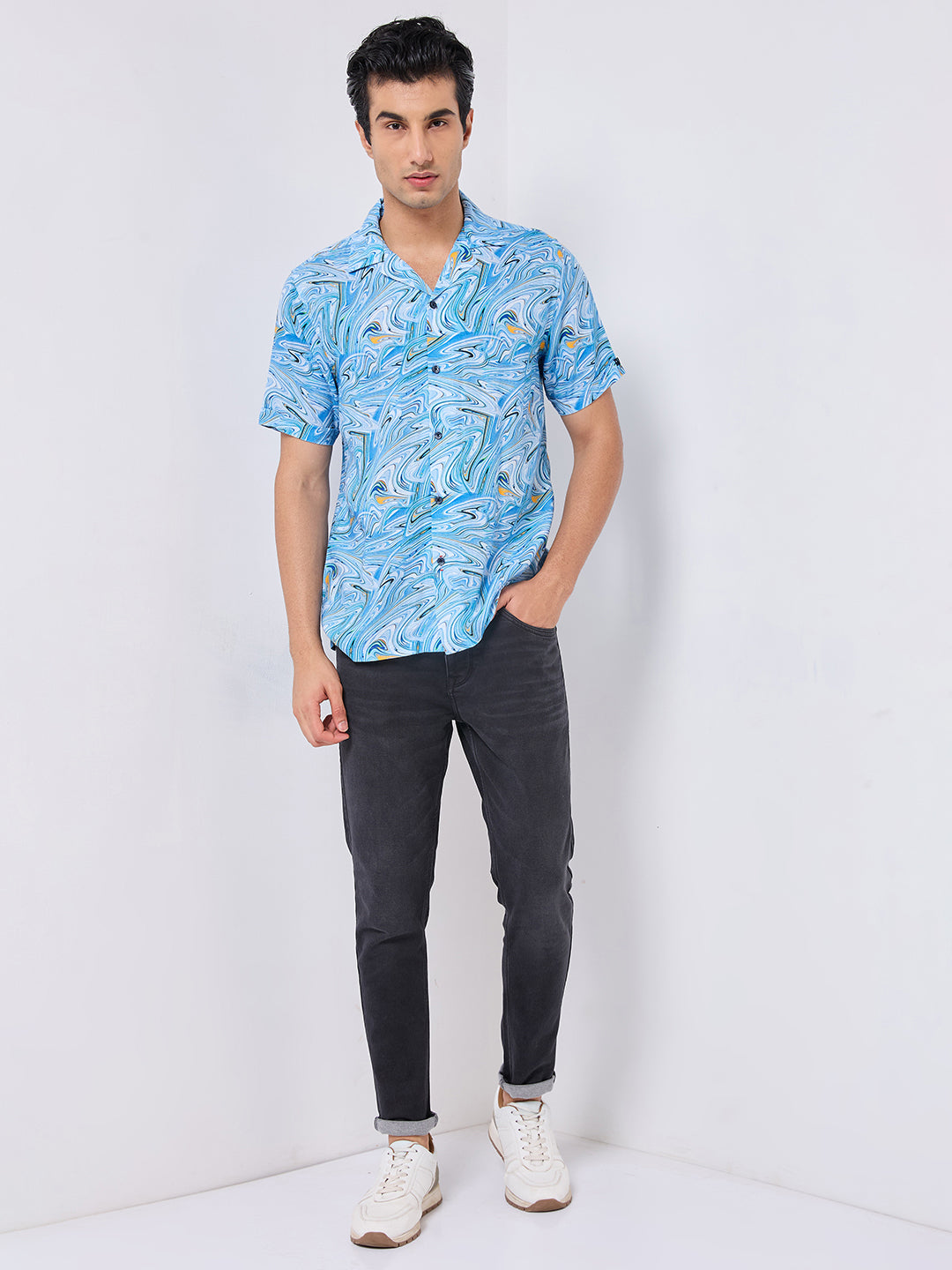 Killer Men Printed Half Sleeve Regular Fit Shirts