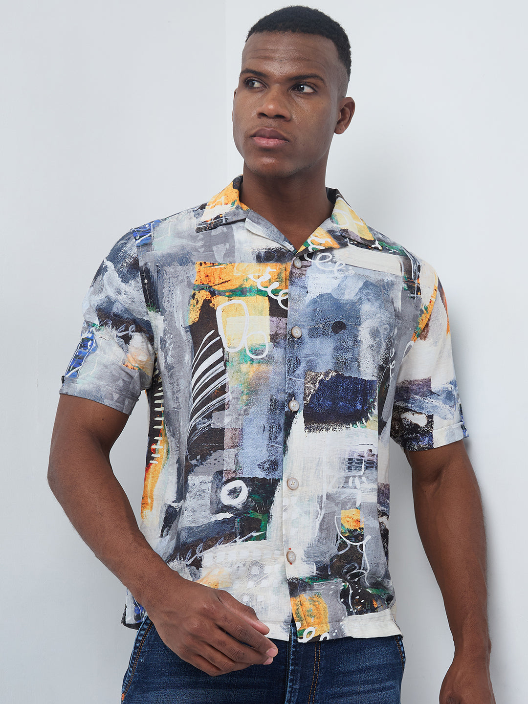 Killer Men Printed Half Sleeve Regular Fit Shirts
