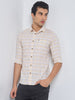 Killer Men Light Yellow Checks Slim Fit Shirts