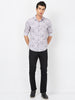 Killer Men Grey Printed Slim Fit Shirts