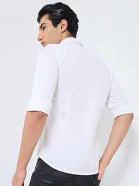 Killer Men White Printed Slim Fit Shirts