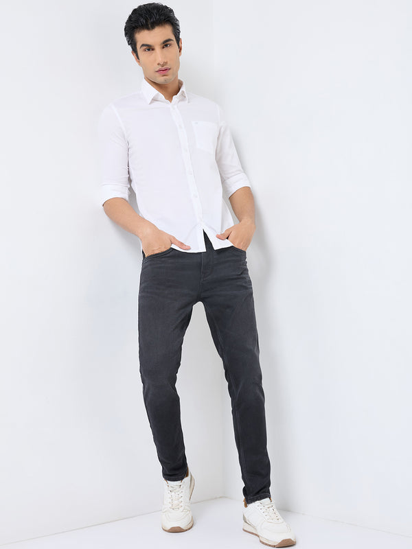 Killer Men White Printed Slim Fit Shirts