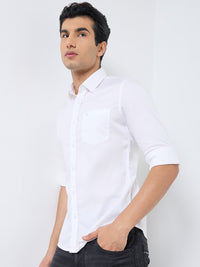 Killer Men White Printed Slim Fit Shirts