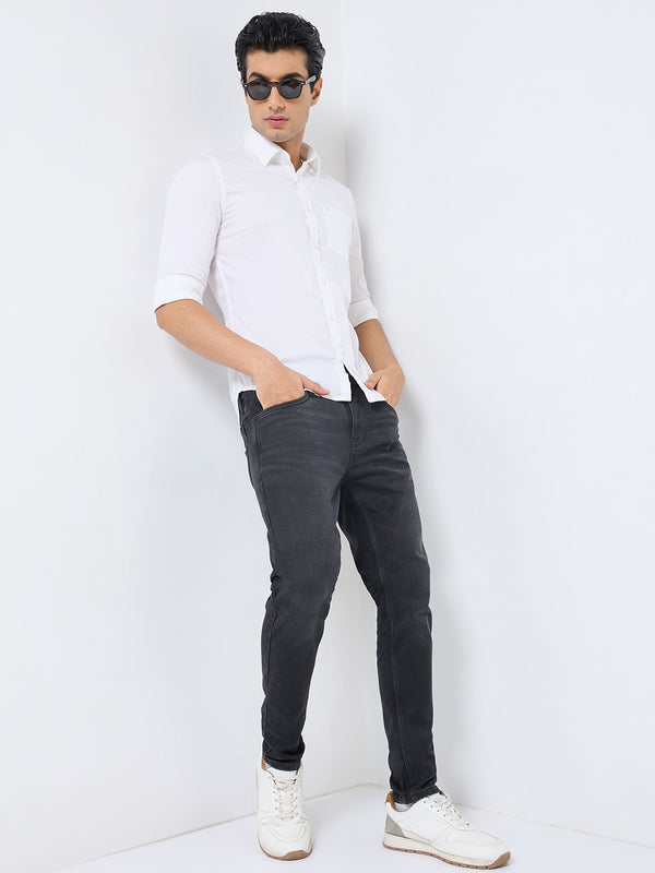 Killer Men White Printed Slim Fit Shirts