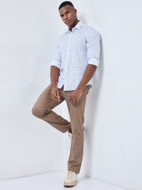 Killer Men White Printed Slim Fit Shirts