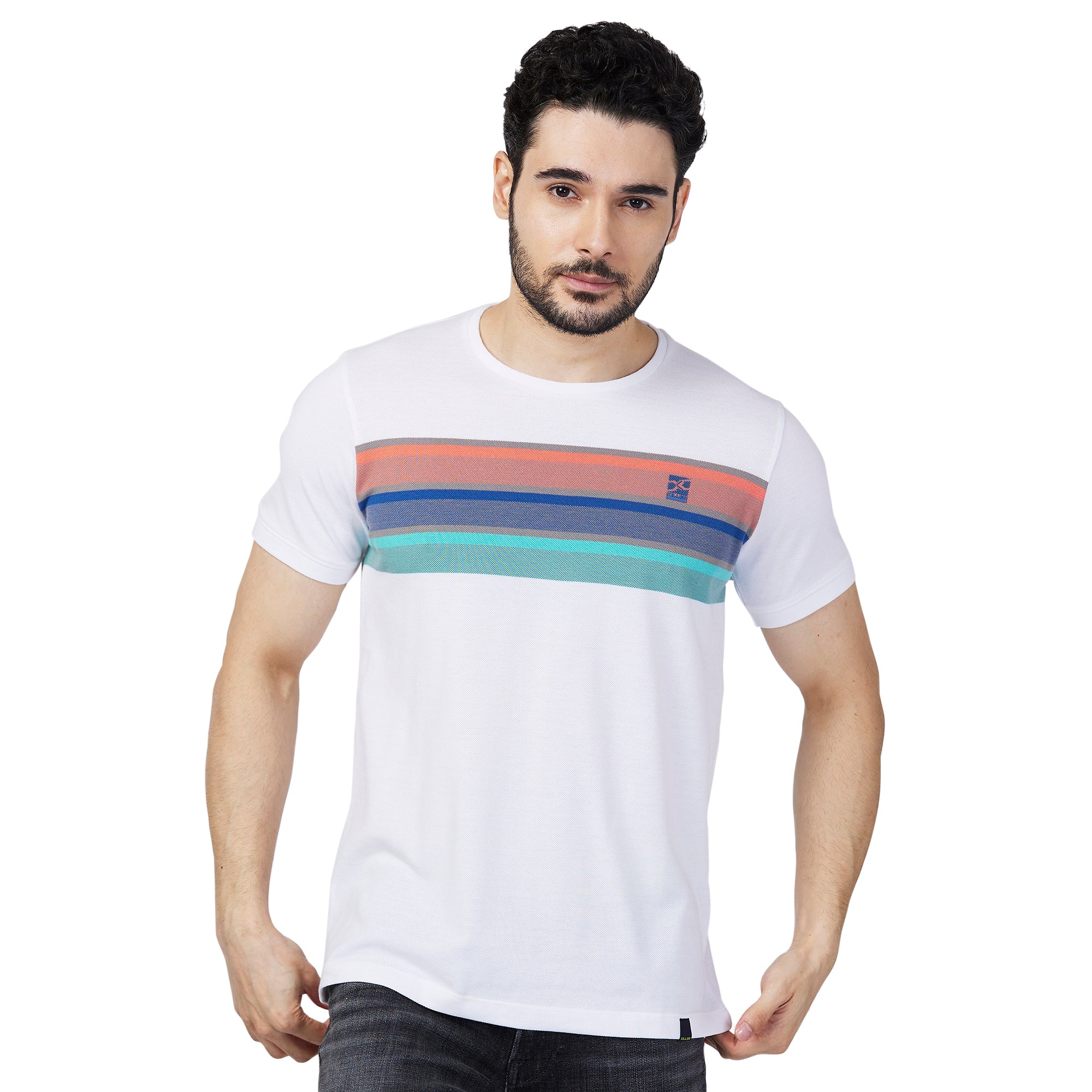 Killer Men White Printed Slim Fit T-Shirt