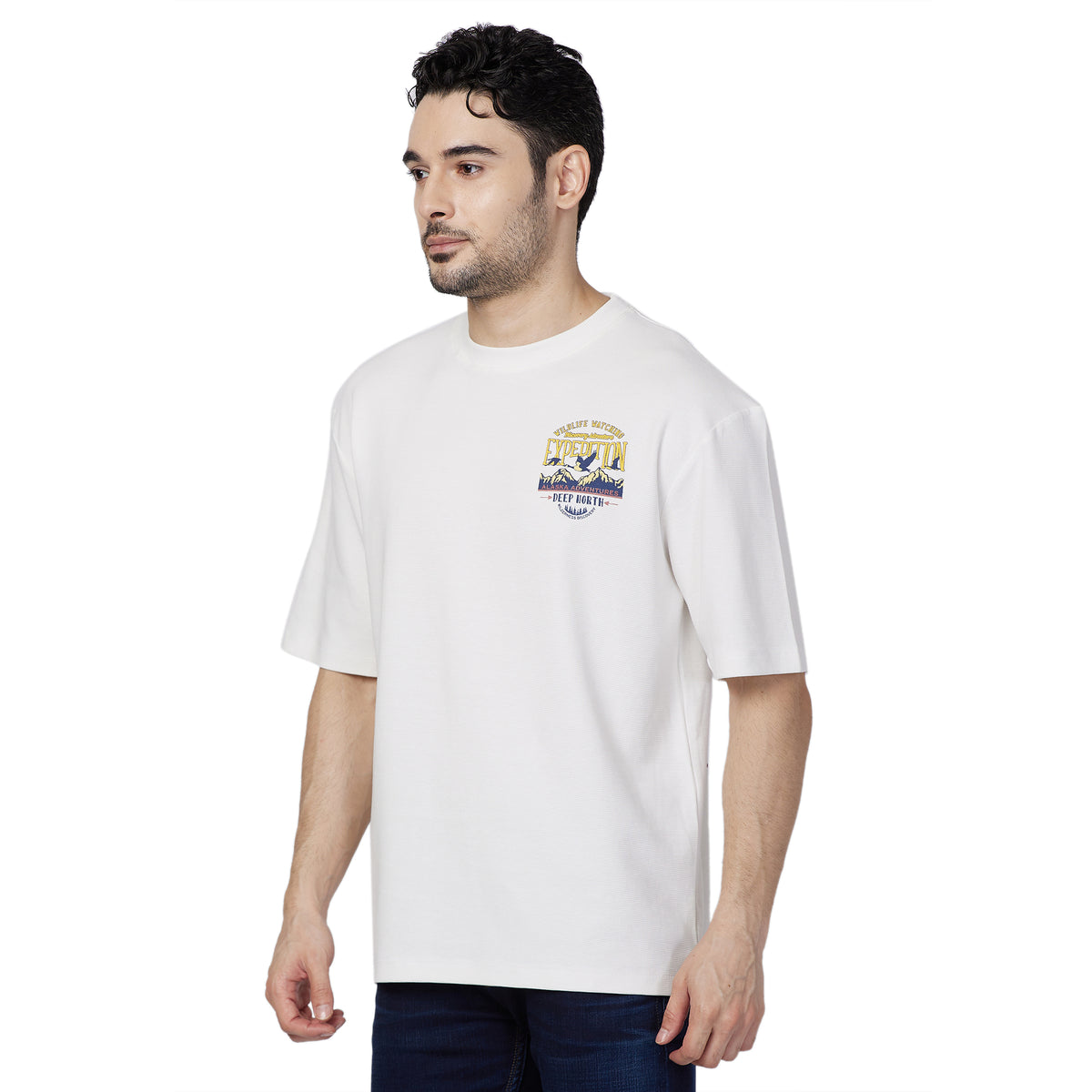 Killer Men White Printed Slim Fit T-Shirt