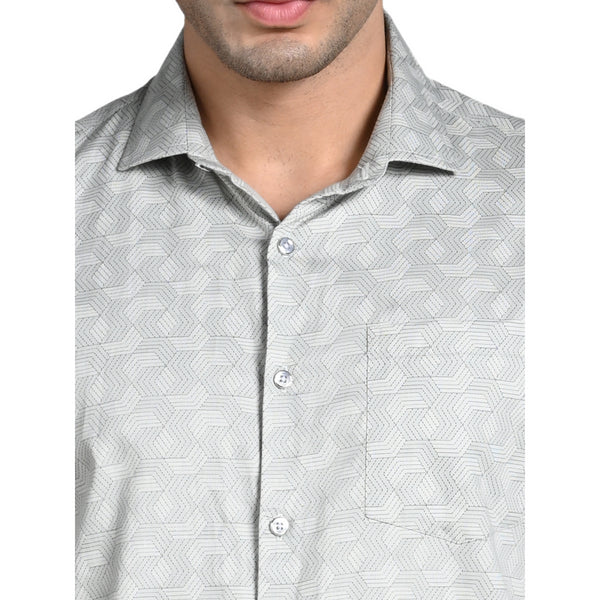 Killer Men Grey Printed Slim Fit Shirts