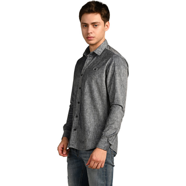Killer Men Grey Printed Slim Fit Shirts