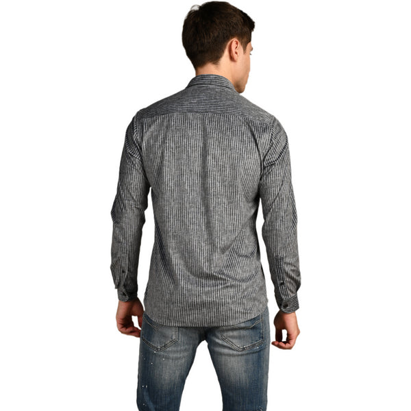 Killer Men Grey Printed Slim Fit Shirts
