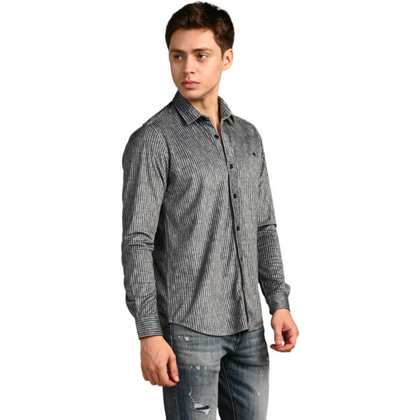 Killer Men Grey Printed Slim Fit Shirts