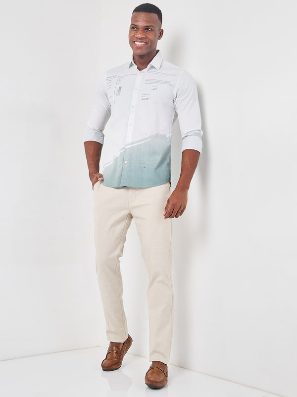 Killer Men Grey Printed Slim Fit Shirts