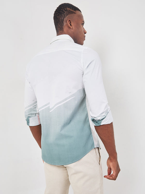 Killer Men Grey Printed Slim Fit Shirts