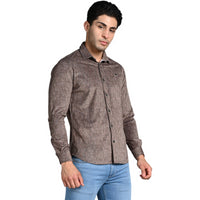Killer Men Brown Printed Slim Fit Shirts