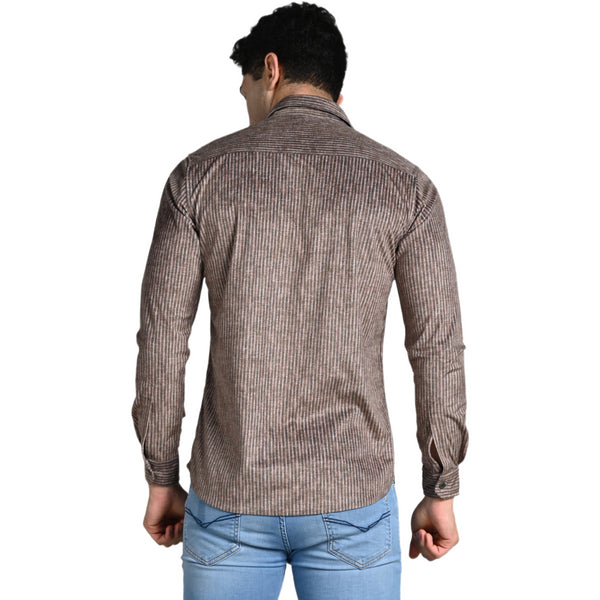 Killer Men Brown Printed Slim Fit Shirts