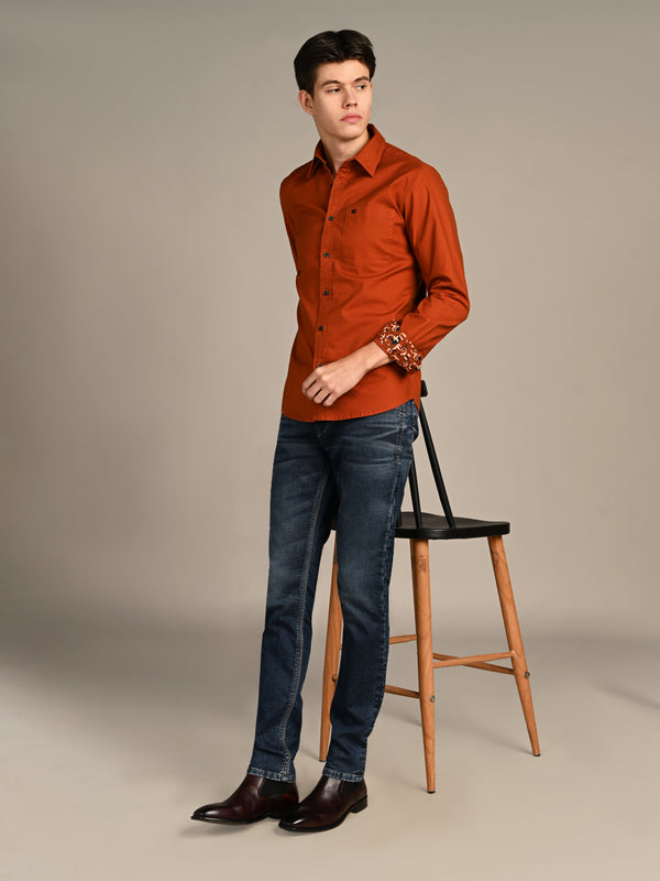 Killer Men Brick Solid Slim Fit Shirts