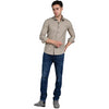 Killer Men Beige Solid Slim Fit Shirts