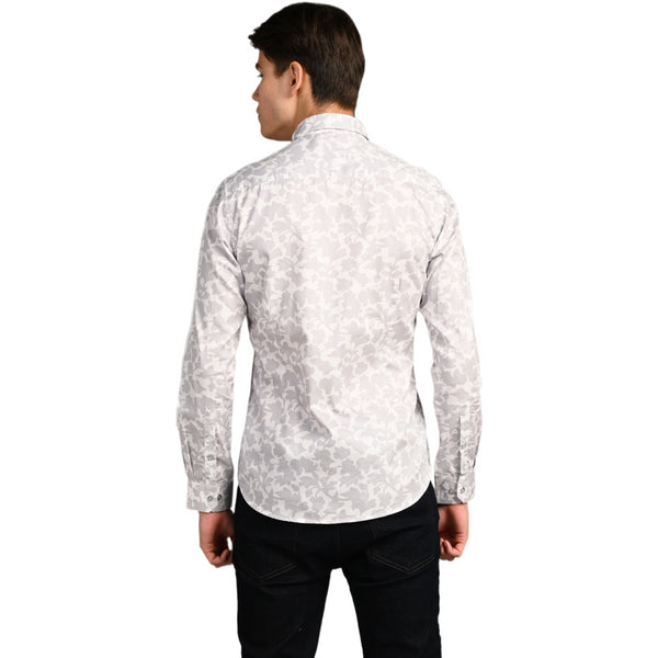 Killer Men Grey Printed Slim Fit Shirts