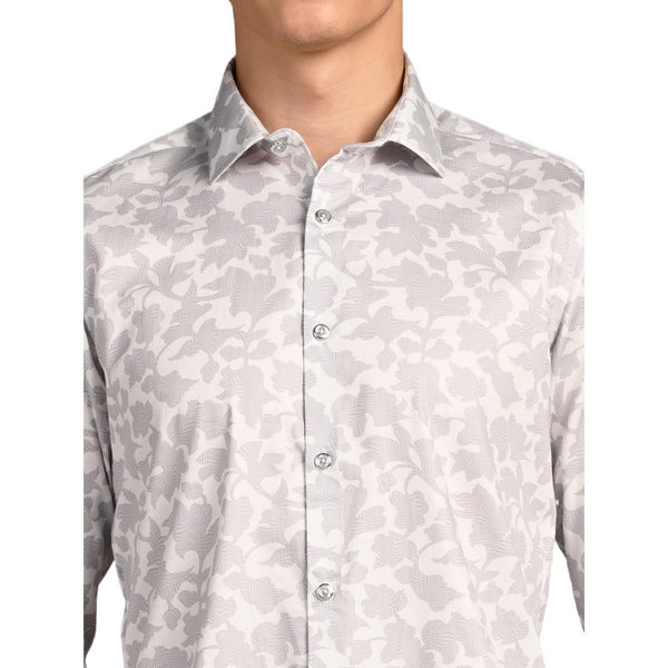 Killer Men Grey Printed Slim Fit Shirts