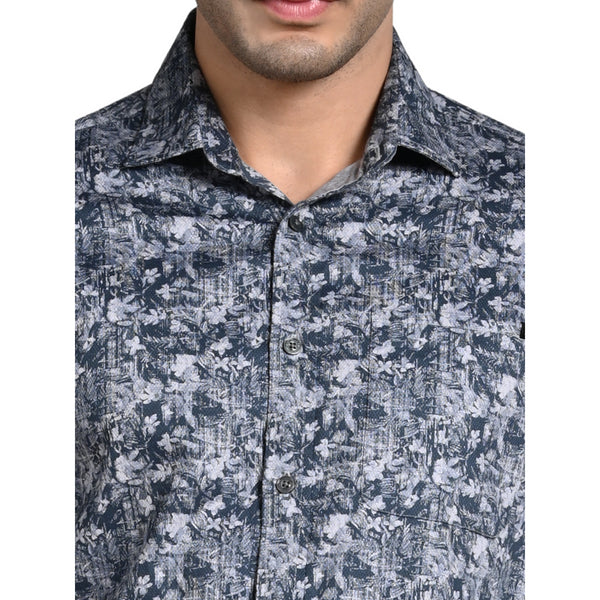 Killer Men Grey Printed Slim Fit Shirts