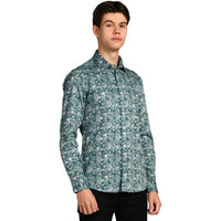 Killer Men Green Printed Slim Fit Shirts