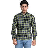 Killer Men Green Checks Slim Fit Shirts