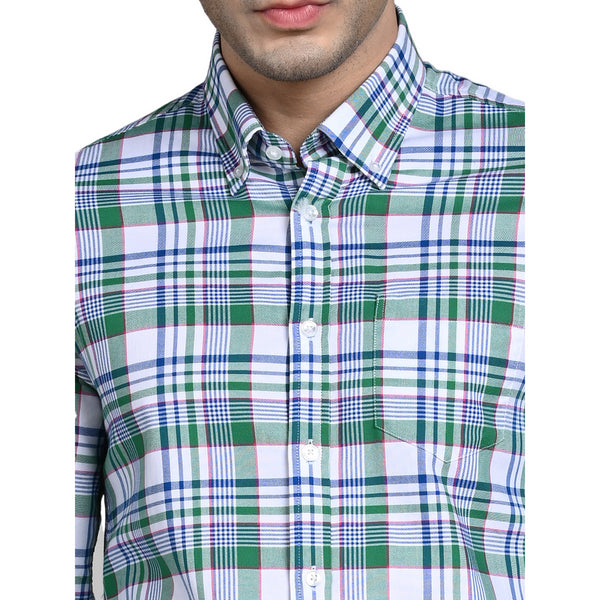 Killer Men Green Checks Slim Fit Shirts