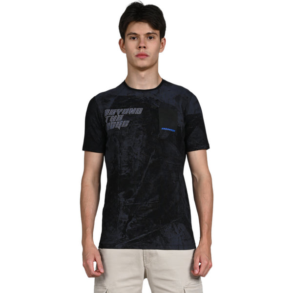 Killer Men Black Printed Slim Fit T-Shirt