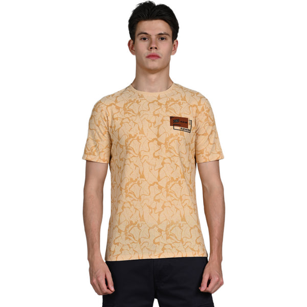 Killer Men Yellow Printed Slim Fit T-Shirt
