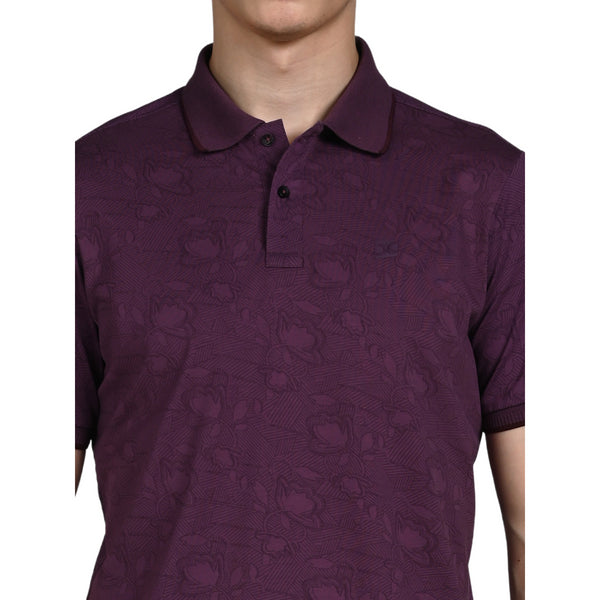 Killer Men Purple Printed Slim Fit T-Shirt