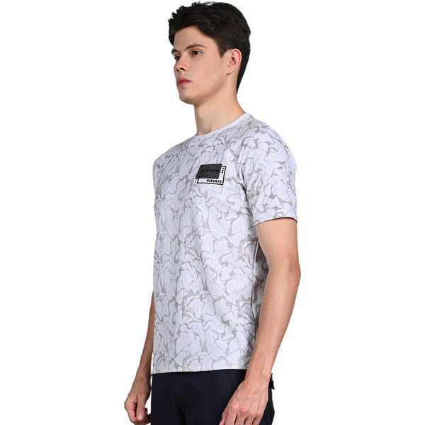 Killer Men White Printed Slim Fit T-Shirt